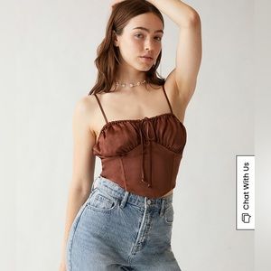 Kendall & Kylie Satin Corset Top